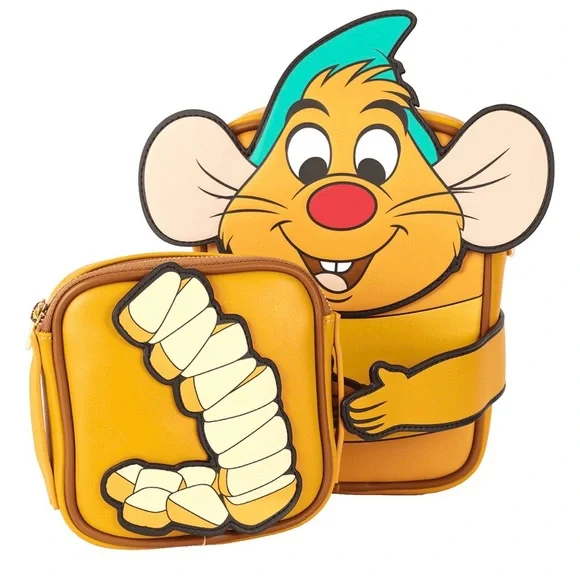 NWT Cinderella 75th Anniversary Gus Gus Crossbuddies Crossbody Loungefly Bag - Picture 3 of 12